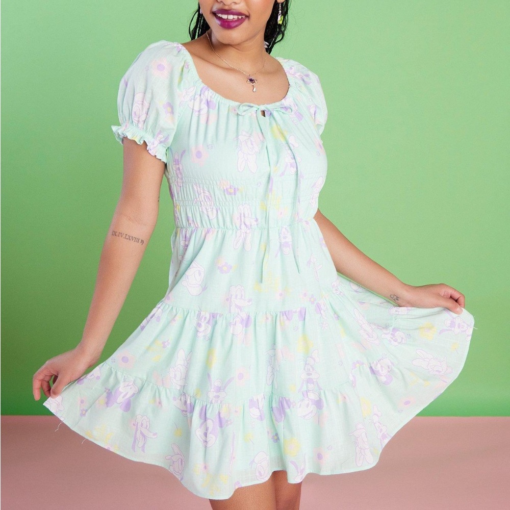 Disney Mickey‎ Mouse And Friends Pastel Spring Dress Hot Topic